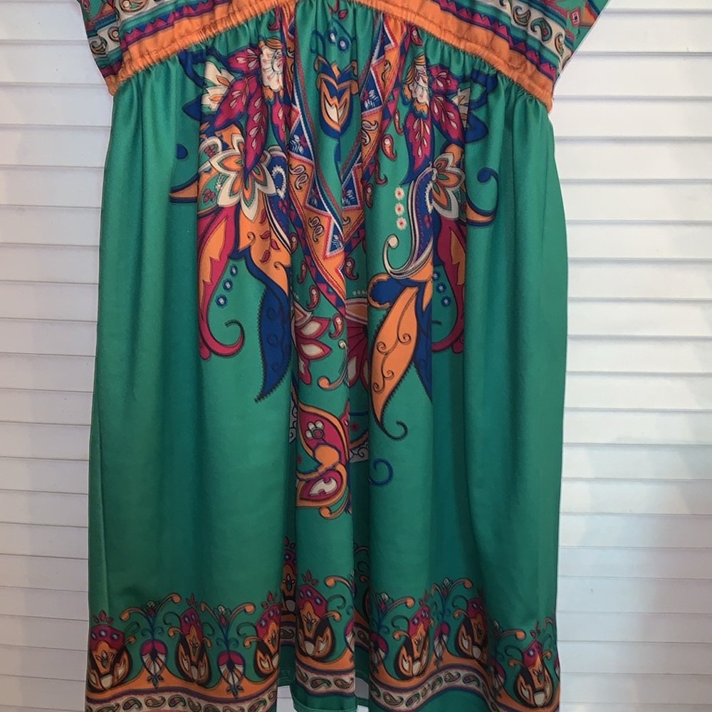Twenty one nwot midi satiny boho dress - Picture 5 of 8
